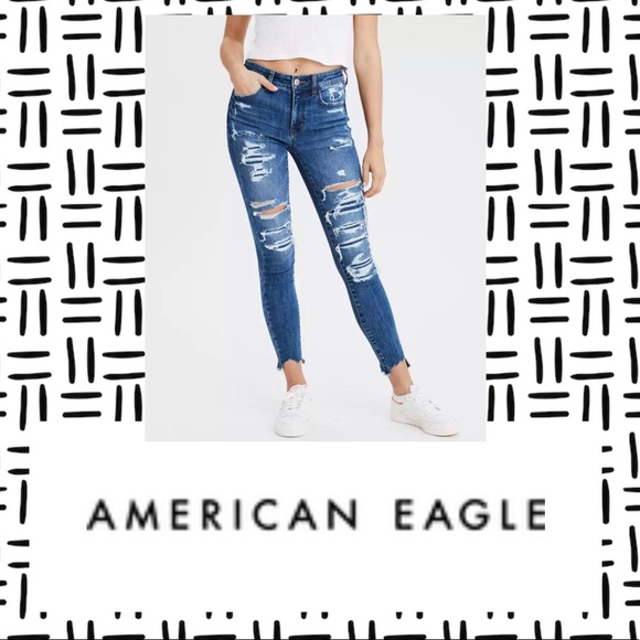American Eagle Hi-Rise Jegging Crop Jeans